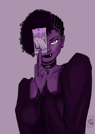 "Amethyst" A portrait for a client of their character.
