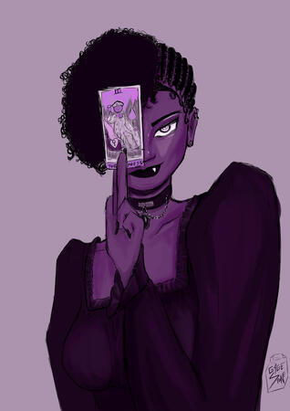 &quot;Amethyst&quot; A portrait for a client of their character.