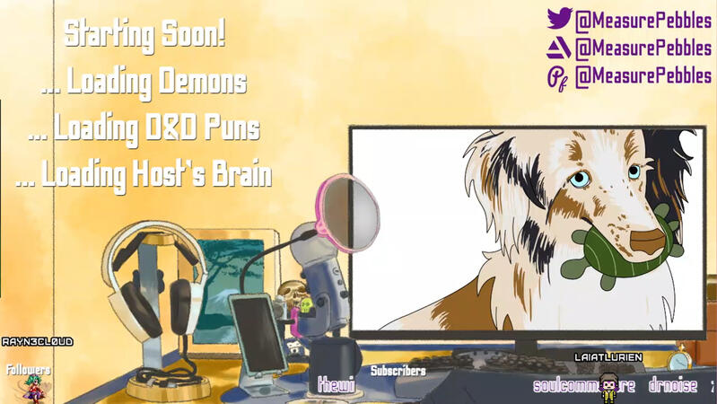 "Starting Soon" Personal Twitch prestream overlay